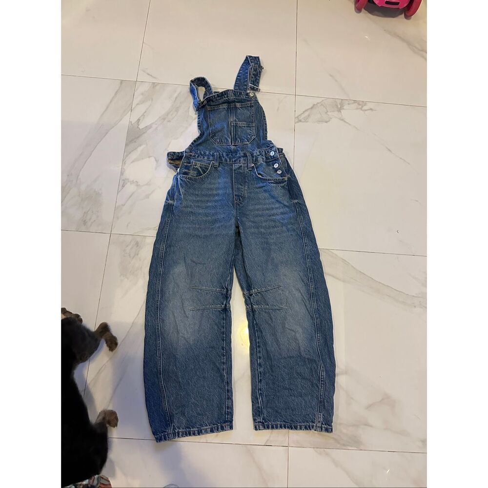 We The Free Good Luck Barrel Leg Overalls Bnwot - image 5